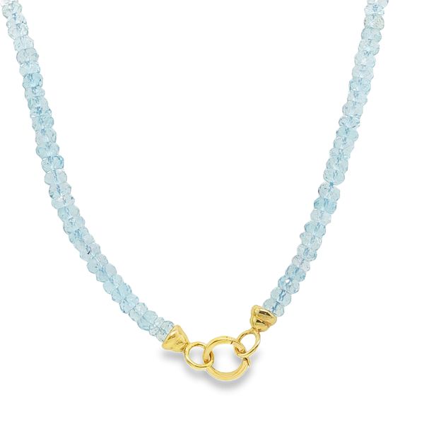14K Yellow Gold Blue Topaz Roudel Necklace Koerbers Fine Jewelry Inc New Albany, IN