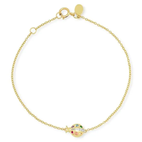 14K Yellow Gold Multi Colored Crawling Ladybug Bracelet Koerbers Fine Jewelry Inc New Albany, IN