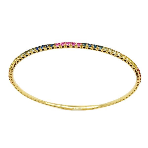 14K Yellow Gold Mutli Colored Sapphire Bracelet Koerbers Fine Jewelry Inc New Albany, IN