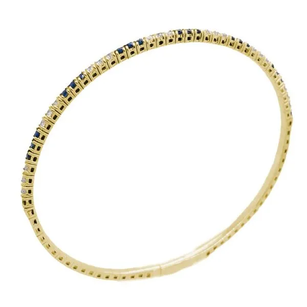 14K Yellow Gold Diamond and Sapphire Bracelet Koerbers Fine Jewelry Inc New Albany, IN