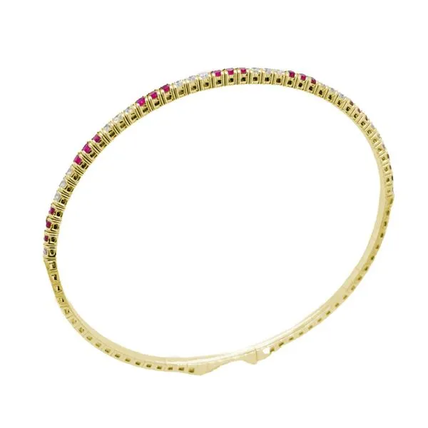14K Yellow Gold Diamond and Ruby Bracelet Koerbers Fine Jewelry Inc New Albany, IN