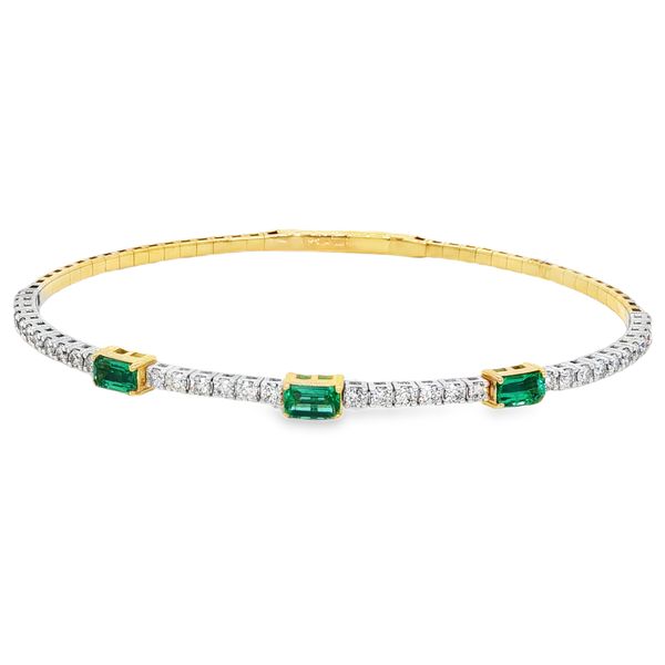 14K 2-Tone White and Yellow Gold Bangle Bracelet Koerbers Fine Jewelry Inc New Albany, IN
