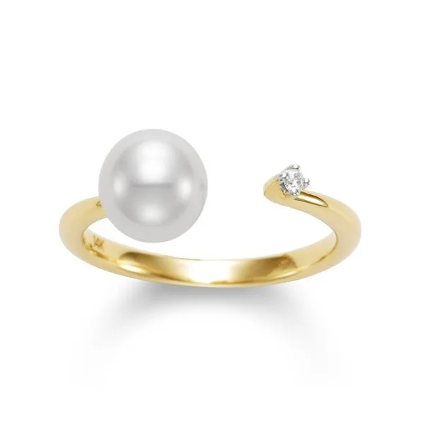 14K Yellow Gold Pearl Diamond Ring Koerbers Fine Jewelry Inc New Albany, IN