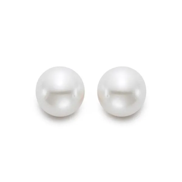 18K Yellow Gold Pearl Stud Earrings Image 2 Koerbers Fine Jewelry Inc New Albany, IN