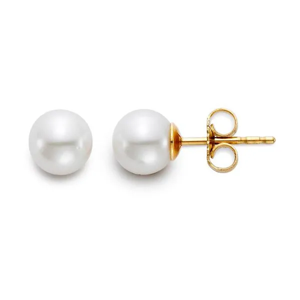 18K Yellow Gold Pearl Stud Earrings Koerbers Fine Jewelry Inc New Albany, IN