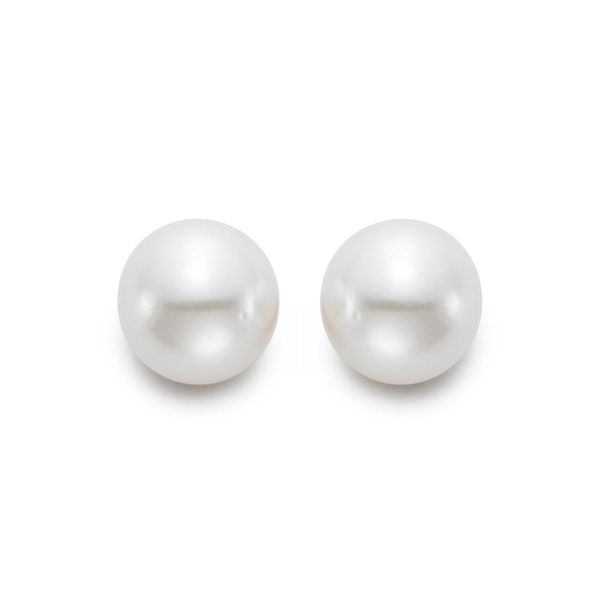 18K Yellow Gold Pearl Stud Earrings Image 2 Koerbers Fine Jewelry Inc New Albany, IN
