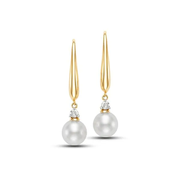 14K Yellow Gold Classic Pearl Drop Earrings Koerbers Fine Jewelry Inc New Albany, IN