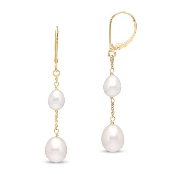 14K Yellow Gold Pear Chain Earrings Image 2 Koerbers Fine Jewelry Inc New Albany, IN
