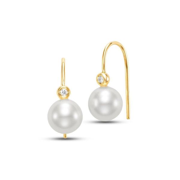 14K Yellow Gold Freshwater Pearl Mini Wire Earrings Koerbers Fine Jewelry Inc New Albany, IN