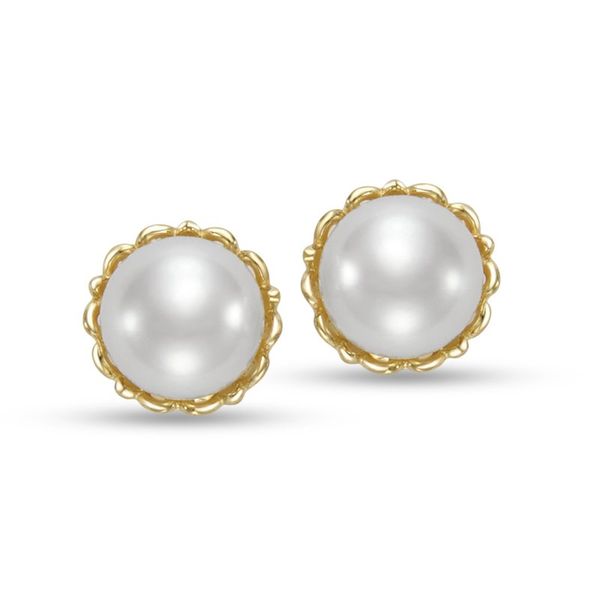 14K Yellow Gold Pearl Earrings Koerbers Fine Jewelry Inc New Albany, IN