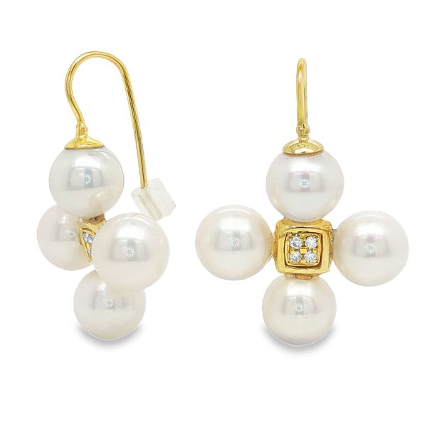 14K Yellow Gold Four Pearl Earrings Koerbers Fine Jewelry Inc New Albany, IN