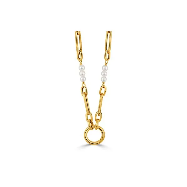 18K Mixed Oval Link and Pearl Chain Koerbers Fine Jewelry Inc New Albany, IN