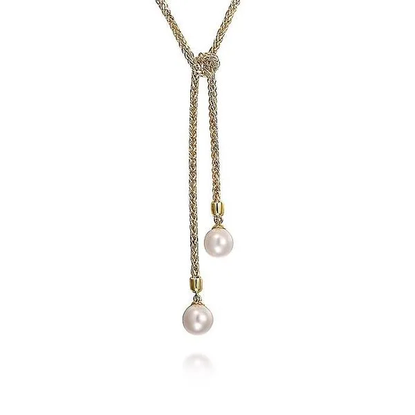 14K Yellow Gold Pearl Wrap Around and Tie Necklace Koerbers Fine Jewelry Inc New Albany, IN