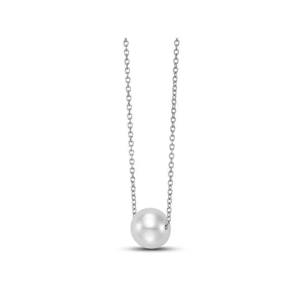 14K White Gold 7.5-8mm White Freshwater Pearl Necklac Image 2 Koerbers Fine Jewelry Inc New Albany, IN