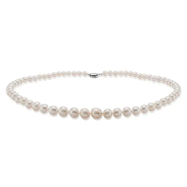 14K White Gold Graduated Pearl Strand Necklace Koerbers Fine Jewelry Inc New Albany, IN