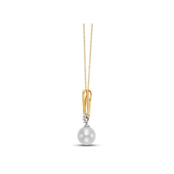 14K 2-Tone White and Yellow Gold Aurelia Pearl Pendant Image 2 Koerbers Fine Jewelry Inc New Albany, IN