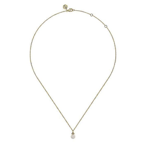 14K Yellow Gold Pearl Bujukan Drop Pendant Necklace Image 2 Koerbers Fine Jewelry Inc New Albany, IN