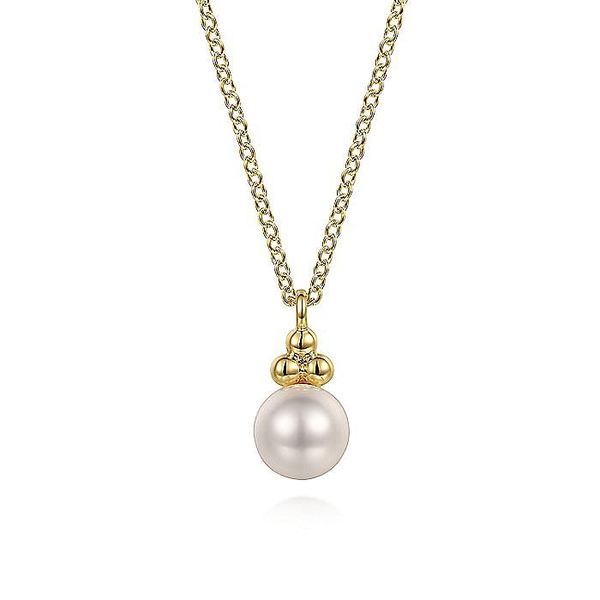 14K Yellow Gold Pearl Bujukan Drop Pendant Necklace Koerbers Fine Jewelry Inc New Albany, IN