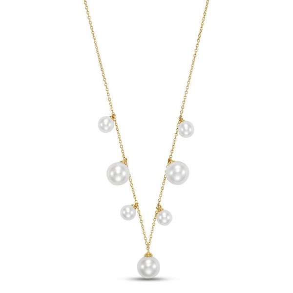 14K Yellow Gold Pearl Drop Necklace Image 2 Koerbers Fine Jewelry Inc New Albany, IN