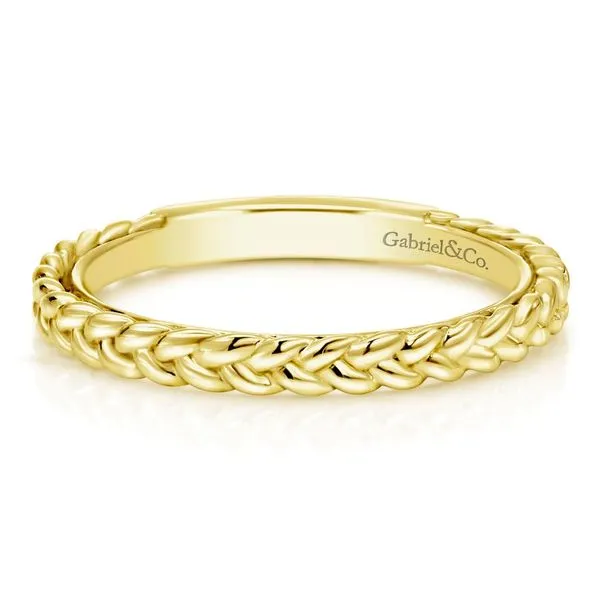 14K Yellow Gold Braided Wedding Band. Koerbers Fine Jewelry Inc New Albany, IN