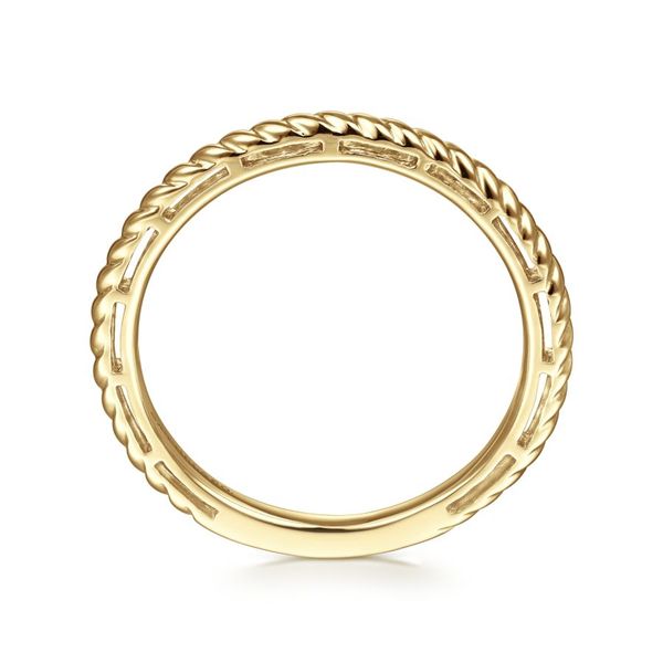 14K Yellow Gold Twisted Rope Stackable Ring Image 2 Koerbers Fine Jewelry Inc New Albany, IN