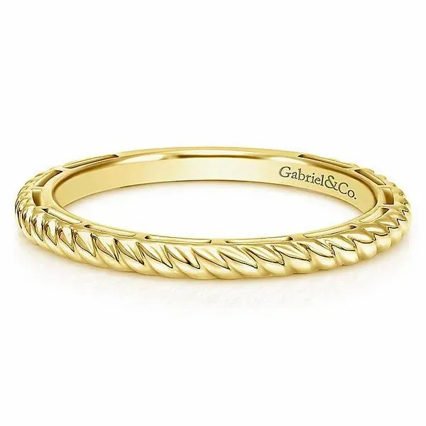 14K Yellow Gold Twisted Rope Stackable Ring Koerbers Fine Jewelry Inc New Albany, IN