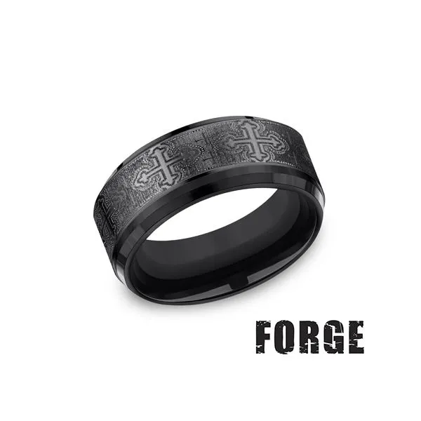 Gent's The Crusader Black Titanium Wedding Band Koerbers Fine Jewelry Inc New Albany, IN