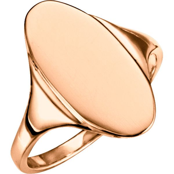 18K Rose Gold Oval Signet Ring Koerbers Fine Jewelry Inc New Albany, IN