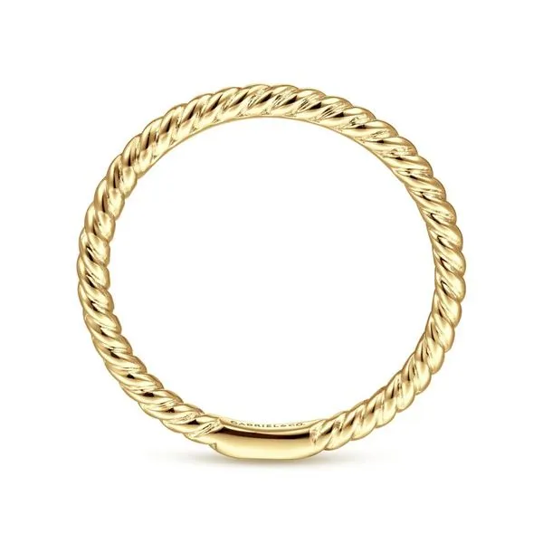 14K Yellow Gold Twisted Rope Stackable Ring Image 2 Koerbers Fine Jewelry Inc New Albany, IN
