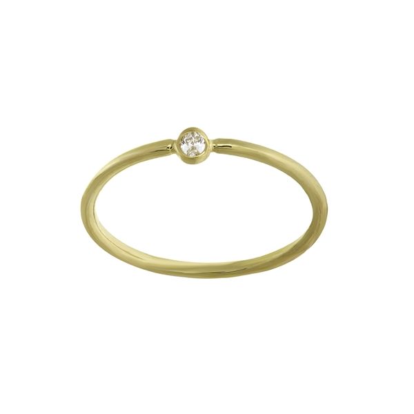 14K Yellow Gold Bezel Diamond Ring Koerbers Fine Jewelry Inc New Albany, IN