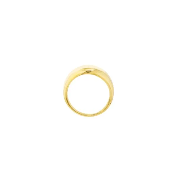 14K Yellow Gold Graduated Narrow Dome Signet Ring Image 3 Koerbers Fine Jewelry Inc New Albany, IN