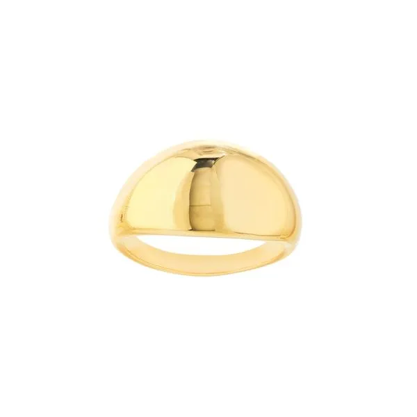 14K Yellow Gold Graduated Narrow Dome Signet Ring Koerbers Fine Jewelry Inc New Albany, IN