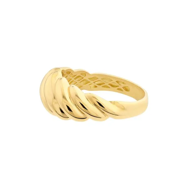 14K Yellow Gold Polished Twist Ribbed Ring Image 2 Koerbers Fine Jewelry Inc New Albany, IN
