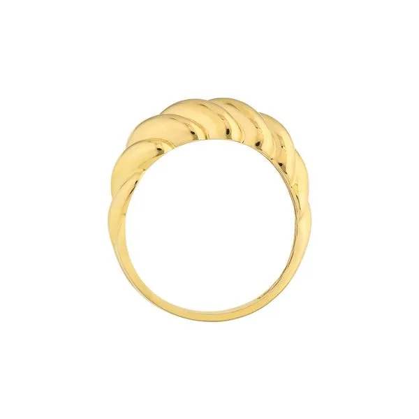14K Yellow Gold Polished Twist Ribbed Ring Image 3 Koerbers Fine Jewelry Inc New Albany, IN