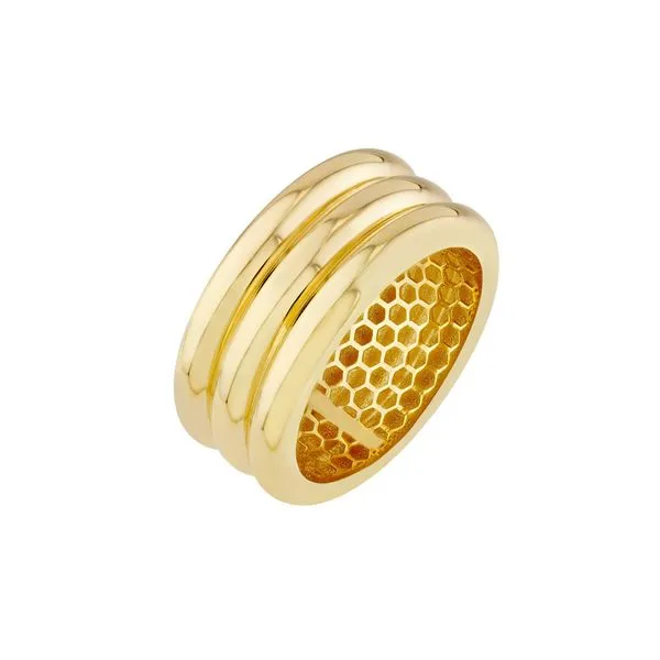 14K Yellow Gold Triple Ridge Band Ring Image 3 Koerbers Fine Jewelry Inc New Albany, IN