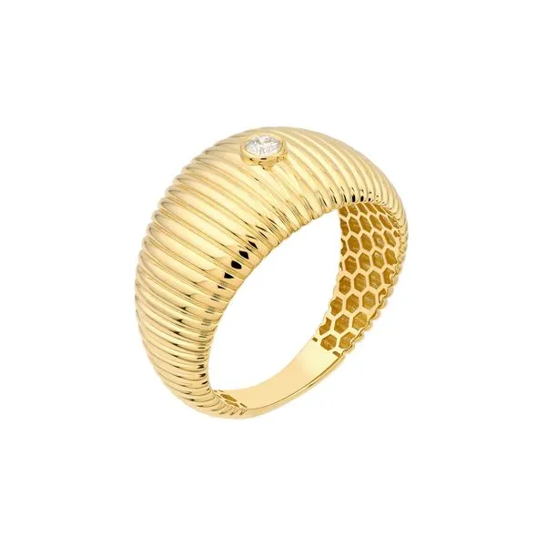 14K Yellow Gold Diamond Small Shrimp Ring Image 2 Koerbers Fine Jewelry Inc New Albany, IN