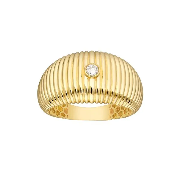 14K Yellow Gold Diamond Small Shrimp Ring Koerbers Fine Jewelry Inc New Albany, IN