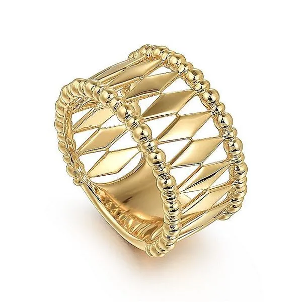 14K Yellow Gold Bujukan Classic Wide Band Ladies Ring Image 3 Koerbers Fine Jewelry Inc New Albany, IN