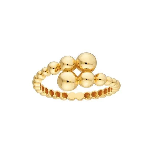 14K Yellow Gold Graduated Bead Bypass Ring Koerbers Fine Jewelry Inc New Albany, IN