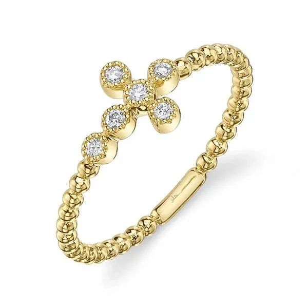 14K Yellow Gold Diamond Sideways Cross Fashion Ring Koerbers Fine Jewelry Inc New Albany, IN