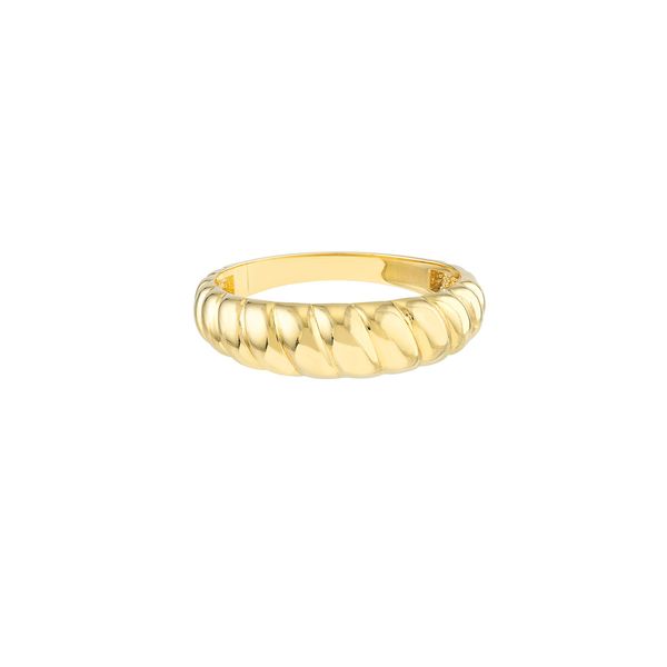 14K Yellow Gold Ribbed Polished Ring Koerbers Fine Jewelry Inc New Albany, IN