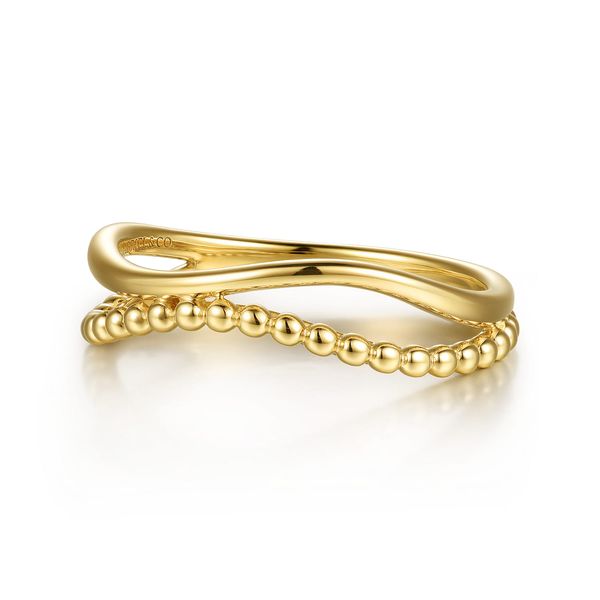 14K Yellow Gold Bujukan Wave Stackable Ring Koerbers Fine Jewelry Inc New Albany, IN