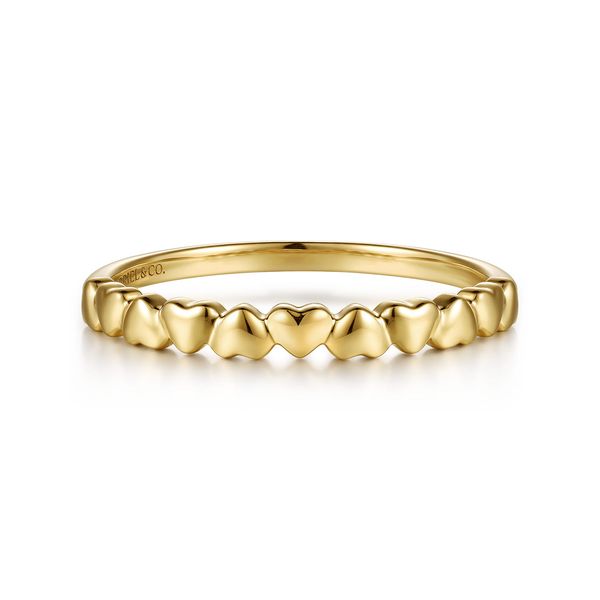 14K Yellow Plain Gold Heart Stackable Ring Koerbers Fine Jewelry Inc New Albany, IN
