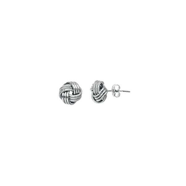 14K White Gold Loveknot Stud Earrings Koerbers Fine Jewelry Inc New Albany, IN