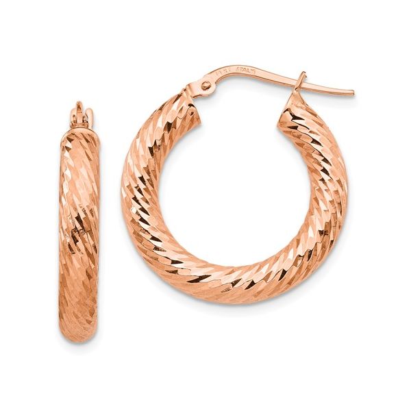 14K Rose Gold Hoop Earrings Koerbers Fine Jewelry Inc New Albany, IN