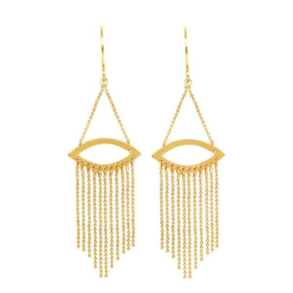 14K Yellow Gold Marquise Gypsy Drape Earrings Koerbers Fine Jewelry Inc New Albany, IN