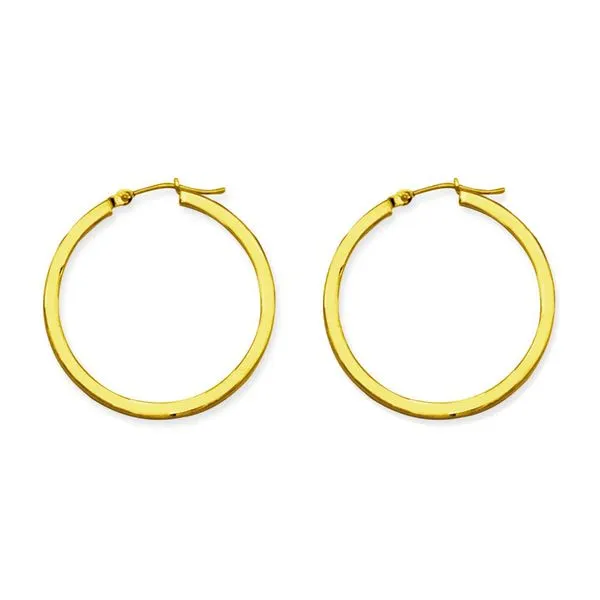 14K Yellow Gold Square Hoop Earrings Koerbers Fine Jewelry Inc New Albany, IN