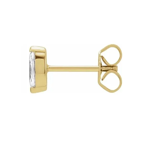 14K Yellow Gold Marquise Diamond Single Stud Earring Image 2 Koerbers Fine Jewelry Inc New Albany, IN