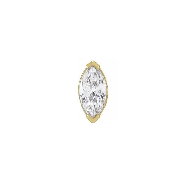 14K Yellow Gold Marquise Diamond Single Stud Earring Koerbers Fine Jewelry Inc New Albany, IN