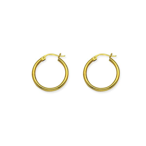 14K Yellow Gold Polished Hoop Earrings Koerbers Fine Jewelry Inc New Albany, IN